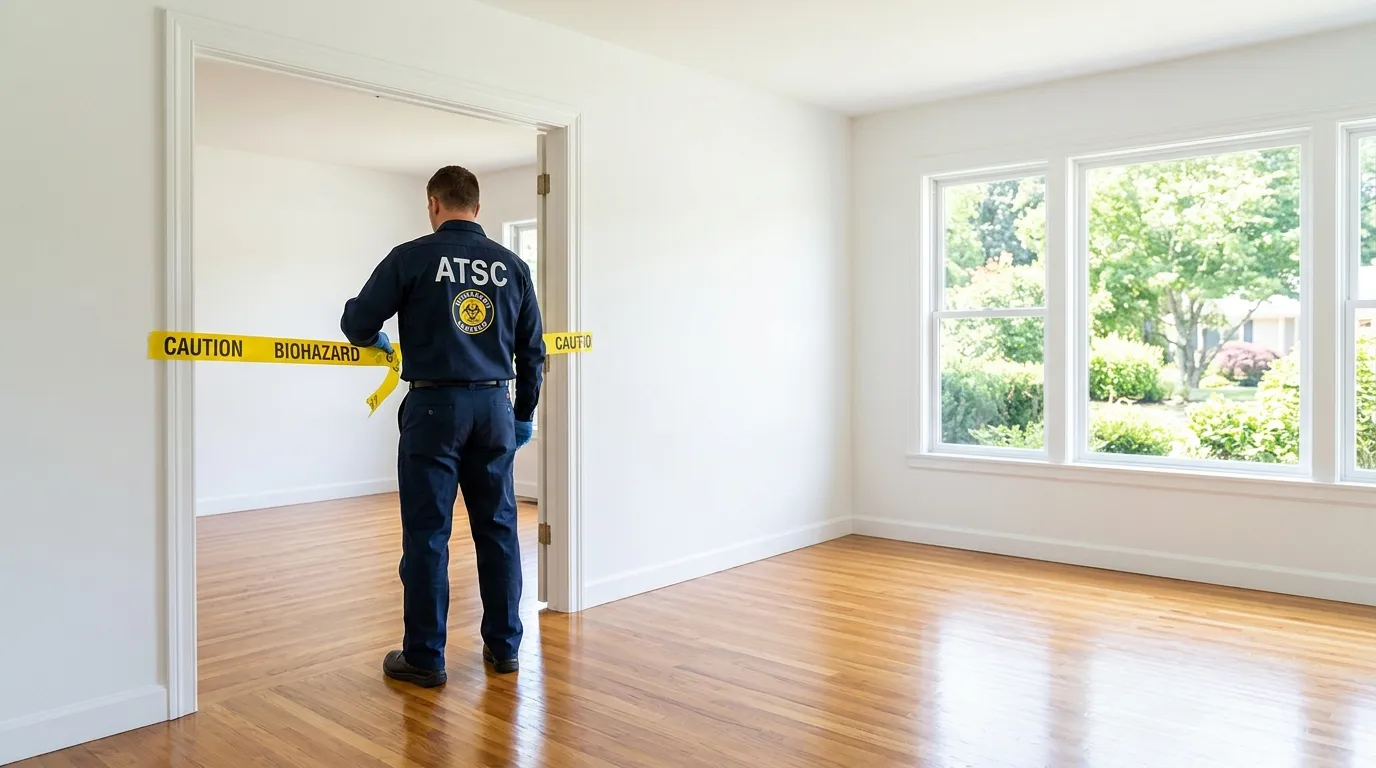 Certified biohazard cleanup crew performing Crime Scene Cleanup in Burbank